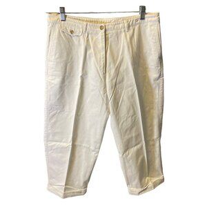 Jones Wear Sport White Cropped Capri Bottoms Pants SZ 14